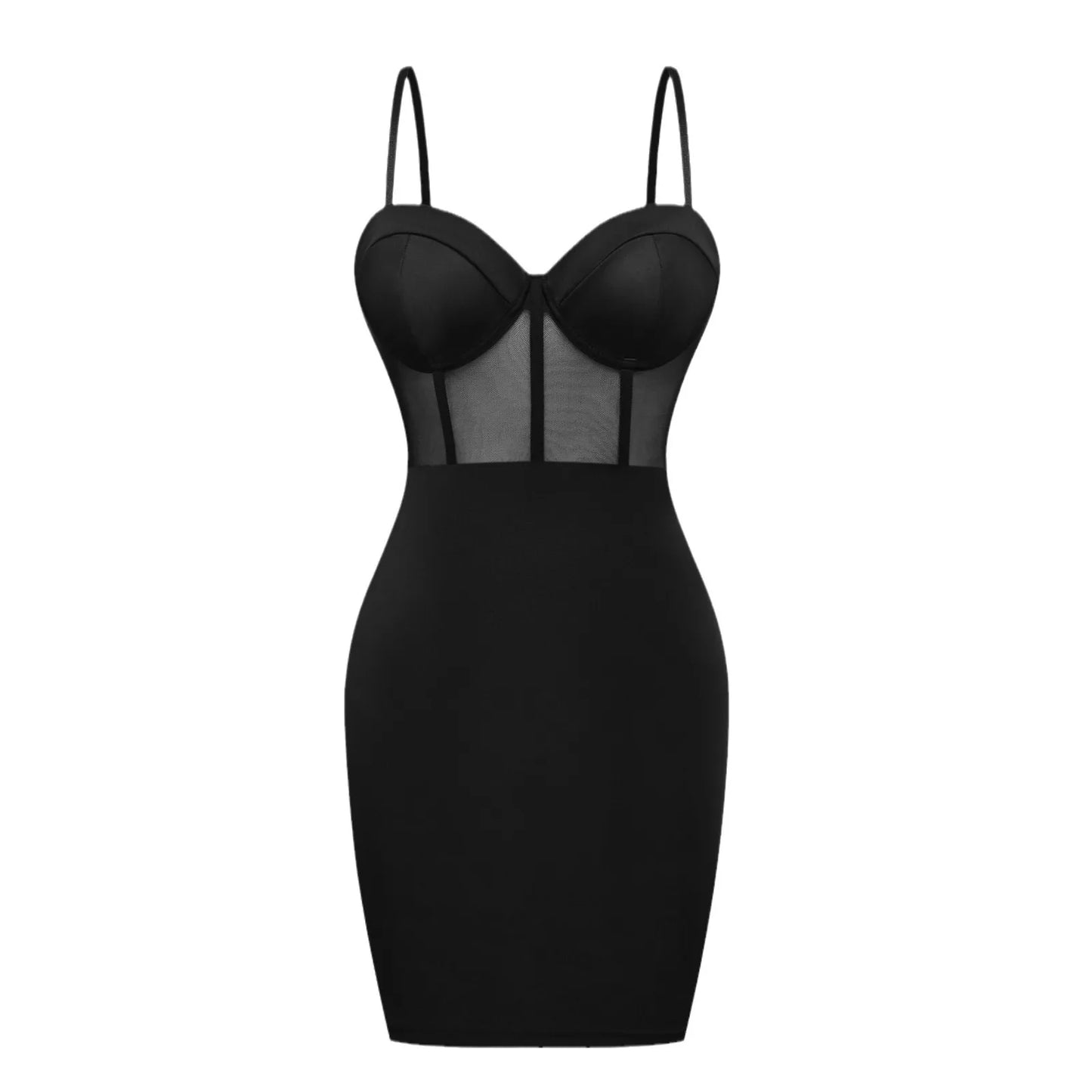 Sexy Club Party dress Mesh See Through Slim Dress