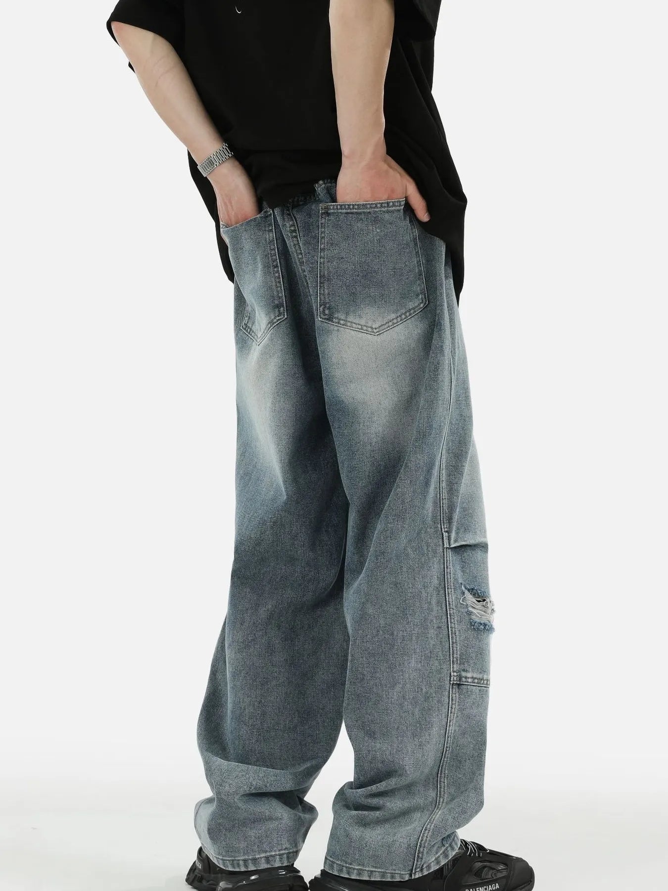 Men's Full Size Distressed Wide - Leg Jeans Plus Size - DicartluzeDicartluze74eb7fc908314e6884ccb3ad6bfc55b9 - Max - Origin