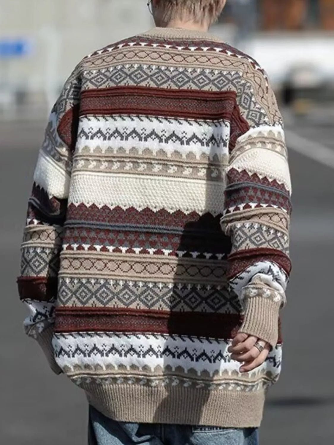 Men's Vintage Pattern Round Neck Knitted Sweater - DicartluzeDicartluze54b85194 - c10b - 4714 - a7d5 - d833418b2547 - Max - Origin