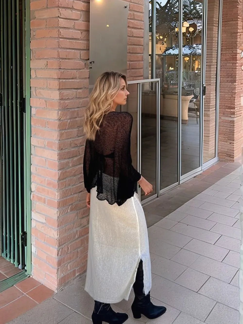 Round Neck Long Sleeve Cover - Up - DicartluzeDicartluzeef457691 - 7148 - 49c6 - 9093 - 54500cd85f1b - Max