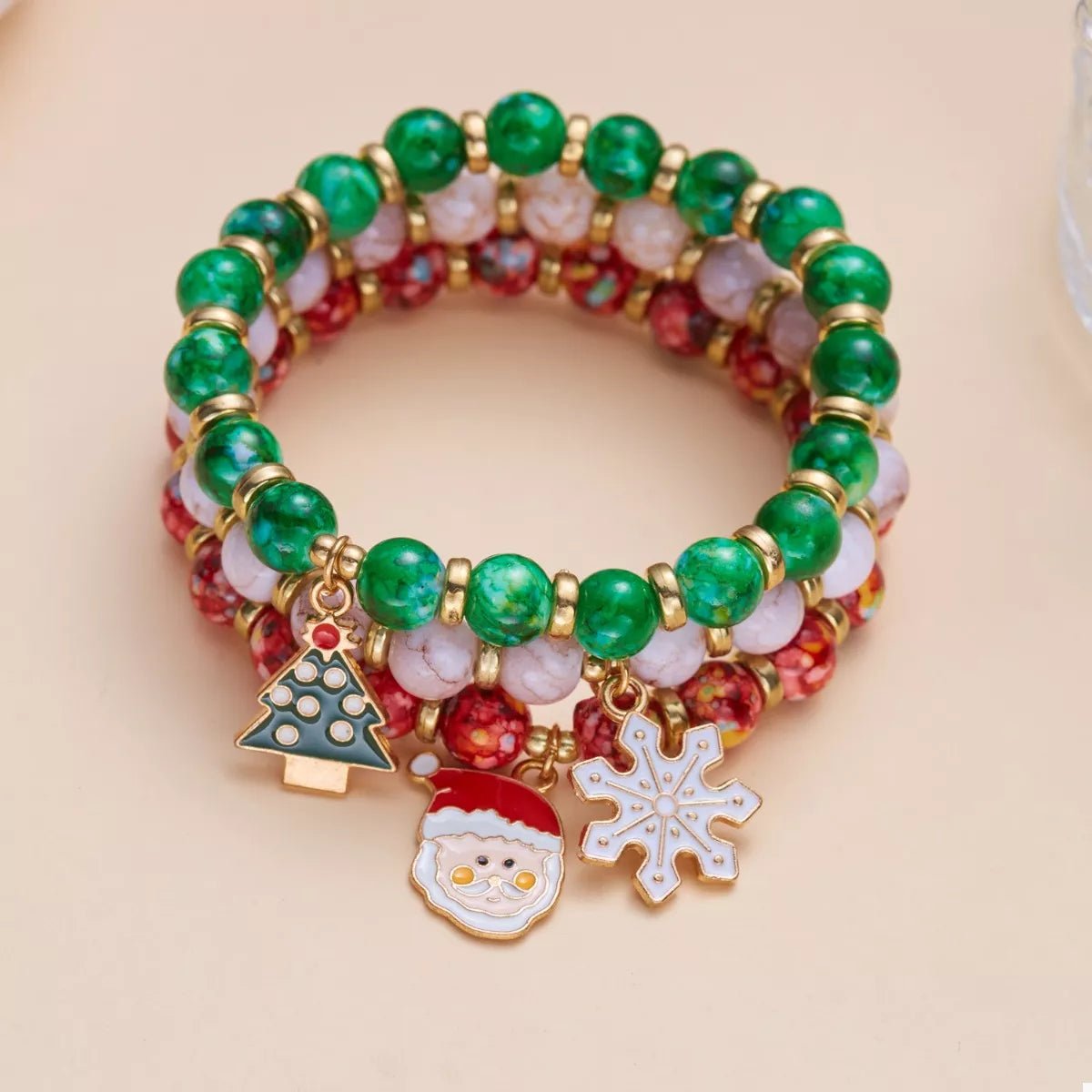 3 Piece Christmas Charm Beaded Bracelet - DicartluzeDicartluze4316d7db - 0cd2 - 498c - be7f - 9e85fe93a04d - Max - Origin