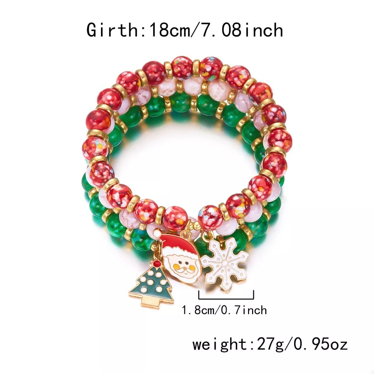 3 Piece Christmas Charm Beaded Bracelet - DicartluzeDicartluzec941caba - 3938 - 4e73 - b1e7 - 61c81b92f78c - Max - Origin