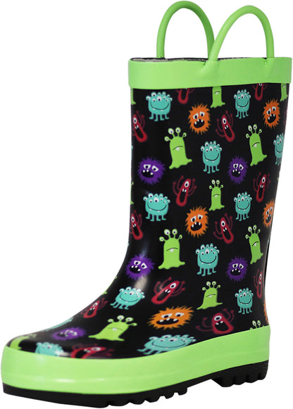 Norty Toddlers Big Kids Boy's Girl's Waterproof Rubber Rain Boots-8