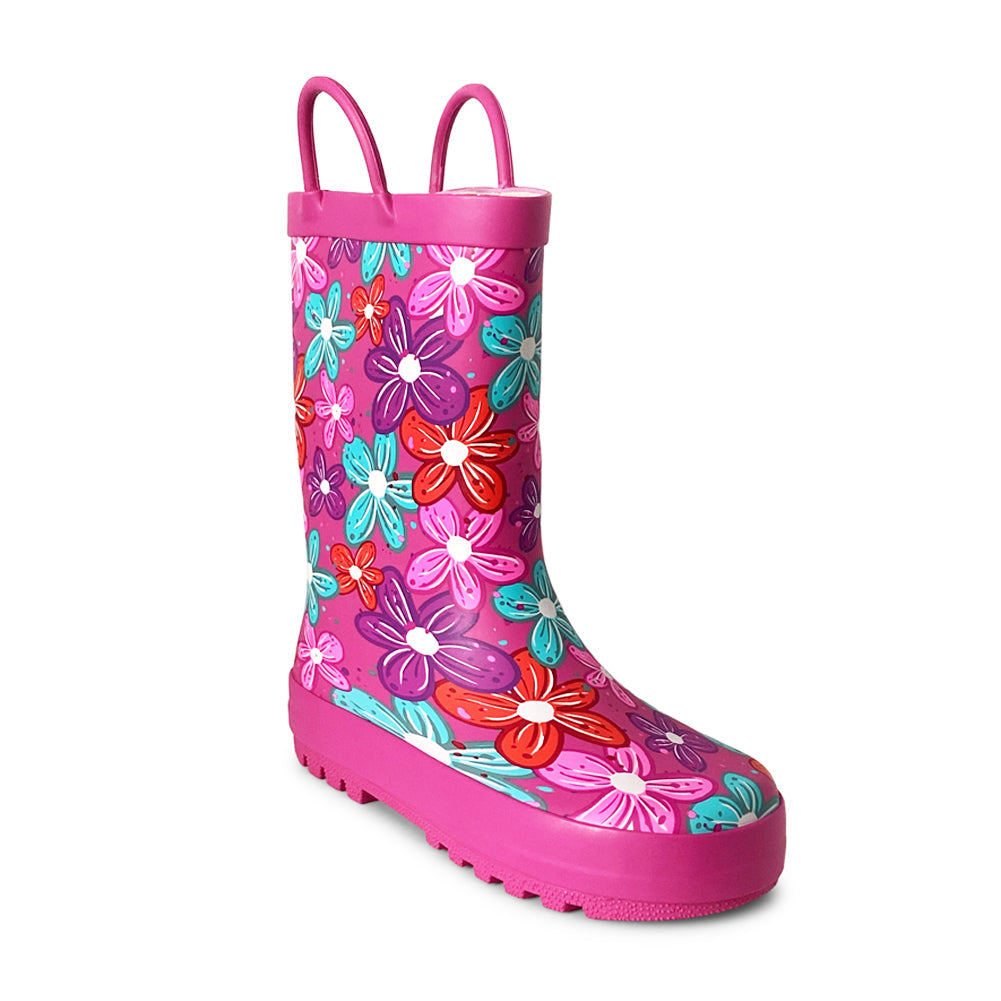 Norty Toddlers Big Kids Boy's Girl's Waterproof Rubber Rain Boots-16