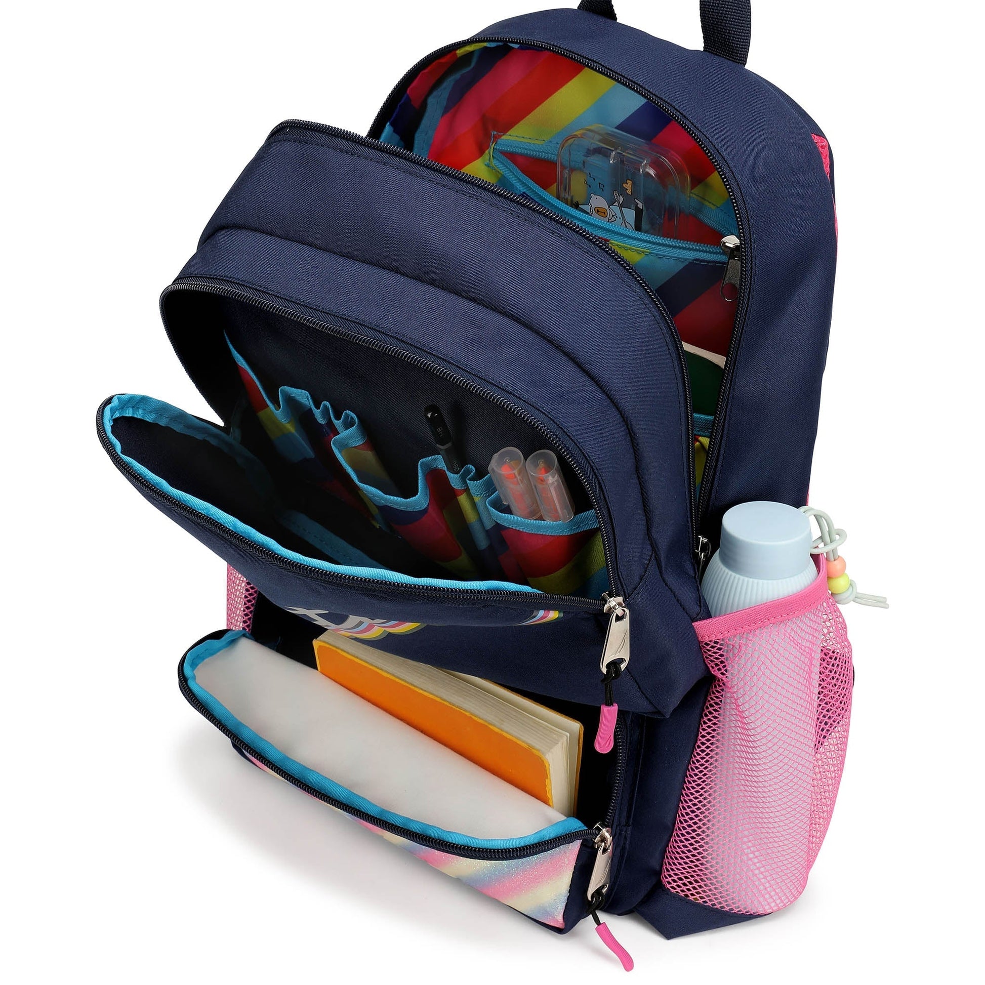 Kids Backpack | 16" Tall | Retro Rainbow-1