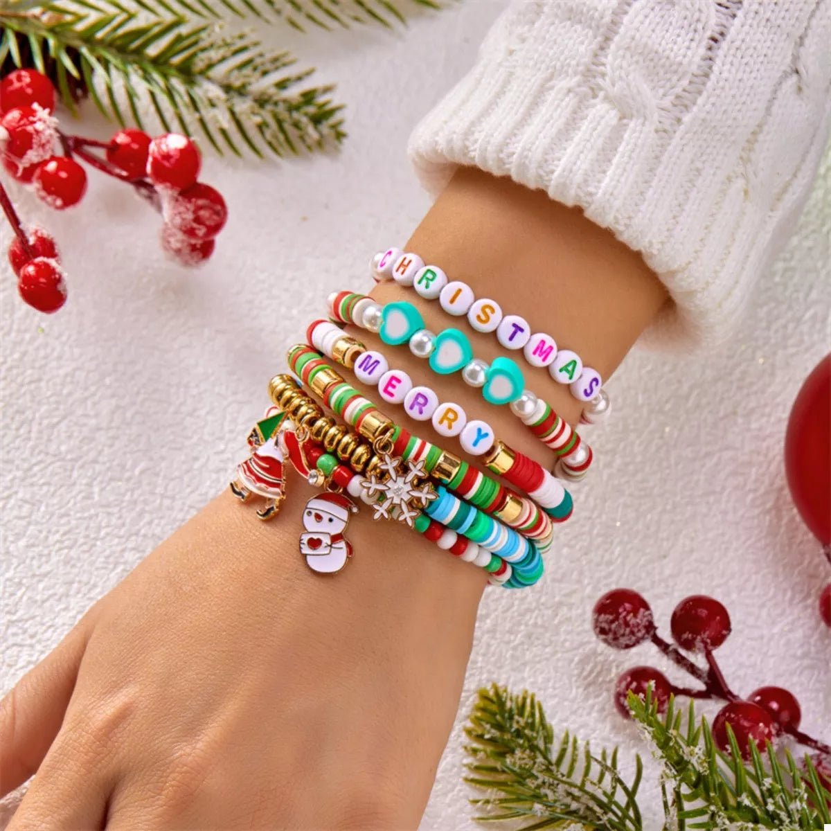 6 Piece Christmas Beaded Bracelet - DicartluzeDicartluzefe6082f3 - 3f6f - 4936 - aa0a - 68d4c775d26c - Max - Origin