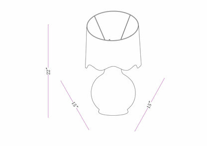 Pojezerje Navy Rattan Table Lamp-4