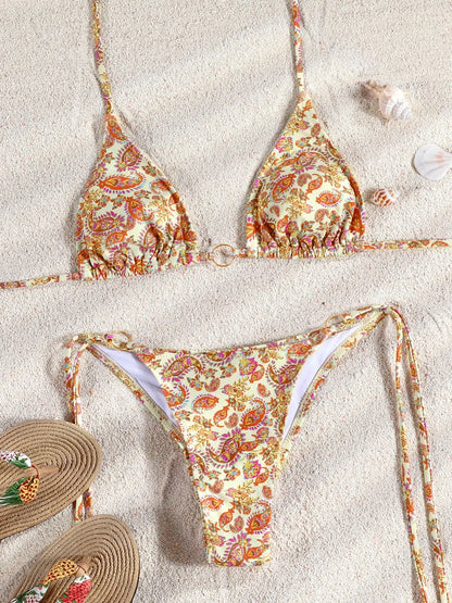 Two Piece Suit Bikinis 2025 Women Swimsuit Push Up Bathing Suit Sexy Bikinis Sets Swimwear Print Beachwear Solid Biquinis
