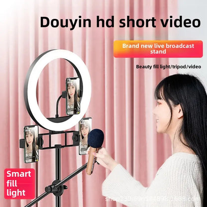 Live Broadcast Stand Set with Fill Light 1.6/2.1 Meter Tripod for Douyin Kuaishou Live Streaming Lighting Equipment