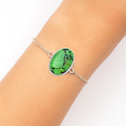 Natural Green Matrix Turquoise Bracelet B-1023 SDB3061-0