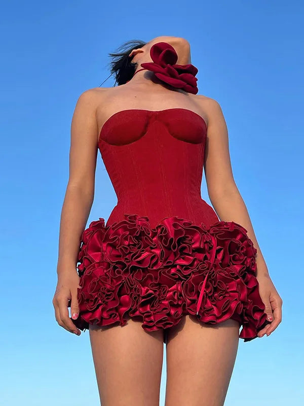 Sexy Strapl Waist Cinching Top Slim Fit Bandage Crop Top Women's Vest Strapl Pure Color ort Sve Summer Faion