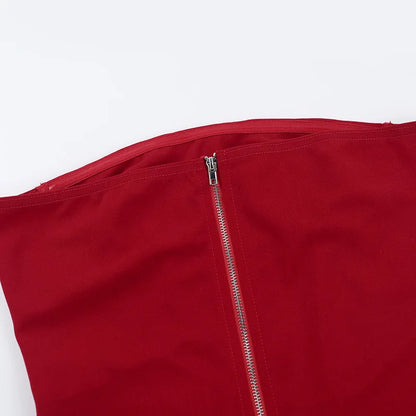 Sexy Strapl Waist Cinching Top Slim Fit Bandage Crop Top Women's Vest Strapl Pure Color ort Sve Summer Faion