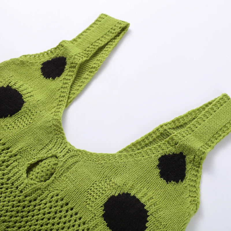 Women Sexy See Through Knitted Maxi Dress Hollow Out Deep Neck Pot Robes Tassel Hem Fork Party Vestidos 2025 New Lady Club Dress