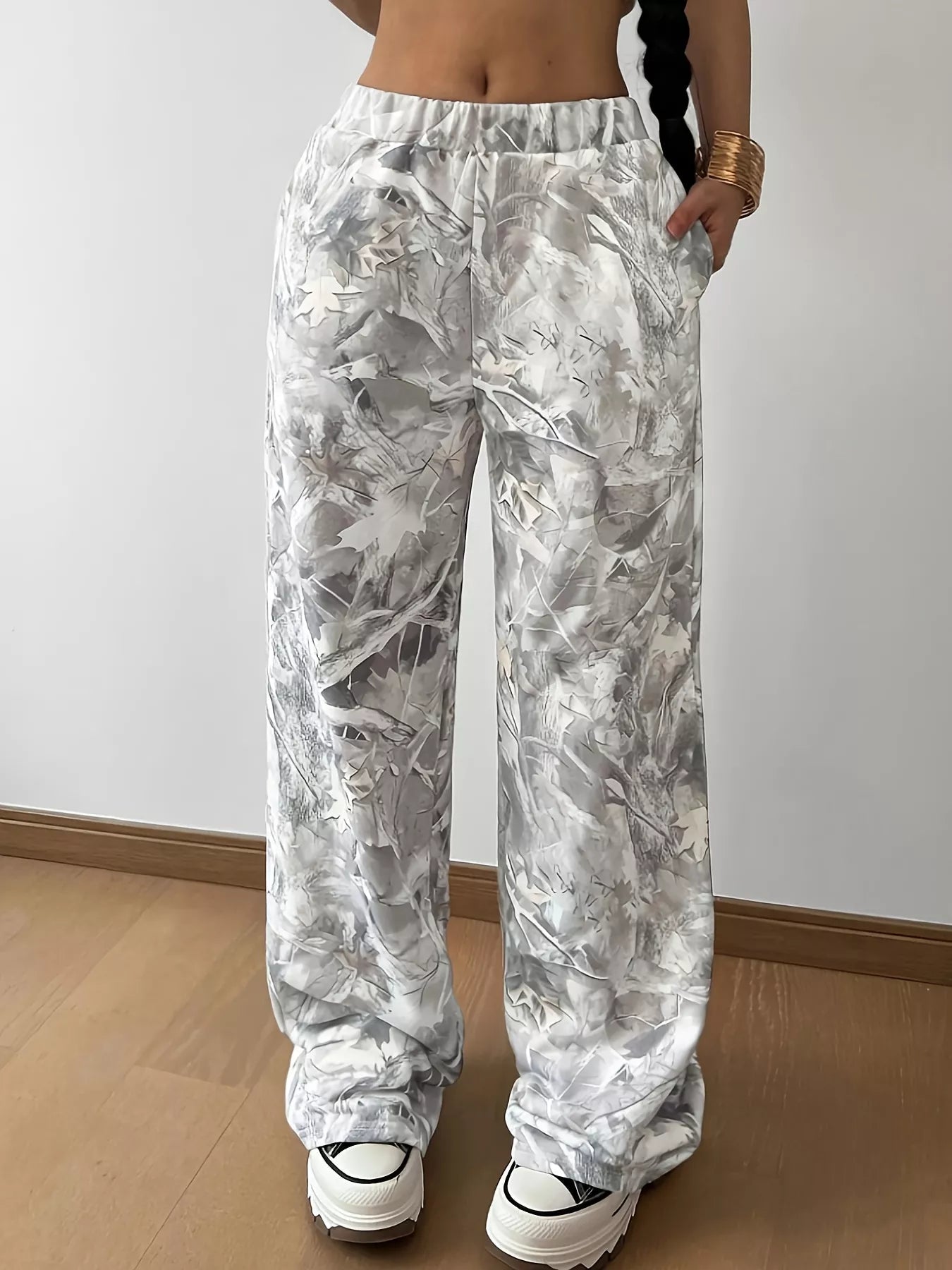 Abstract Print Wide Leg Pants - DicartluzeDicartluze13273dc00ae3461294b039ff68de6268 - Max - Origin