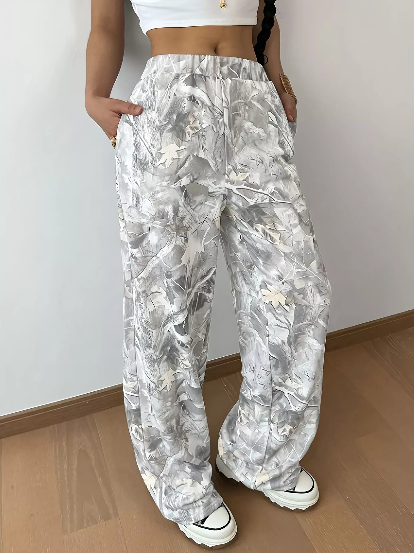 Abstract Print Wide Leg Pants - DicartluzeDicartluze1264b905f5db4163945090d2f5fcc999 - Max - Origin