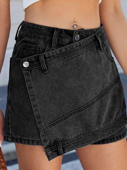 Asymmetrical Denim Skort with Pockets - DicartluzeDicartluzeee15f017 - 562d - 494d - aeaf - e9c5a426b930 - Max
