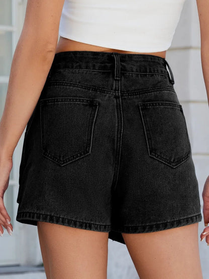 Asymmetrical Denim Skort with Pockets - DicartluzeDicartluzeb054f2d4 - 8b02 - 448e - 834a - e3fa326be661 - Max