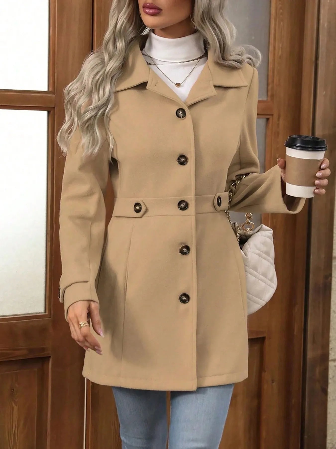Button Up Long Sleeve Coat - DicartluzeDicartluzeebc2a99290e14386b51a2a9861f9a3bd - Max - Origin