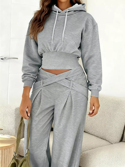 Casual Cropped Hoodie and Wide Leg Pants Set - DicartluzeDicartluzeb75b4f71 - 5ea1 - 4b90 - a083 - cee02e6523aa - Max - Origin