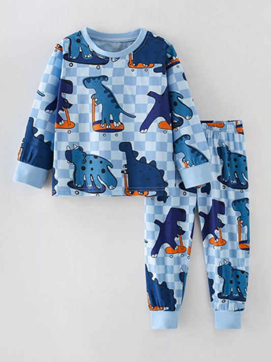 Children's Dinosaur Print Top and Pants Pajama Set - DicartluzeDicartluze9cac1ecf - 343e - 43e3 - a249 - b43448923d04 - Max - Origin