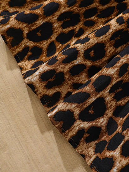 Children's Leopard Print Ruffle Collar Long Sleeve Dress - DicartluzeDicartluzeec1abccf18464dbcbc5899f5889c15a3 - Max - Origin