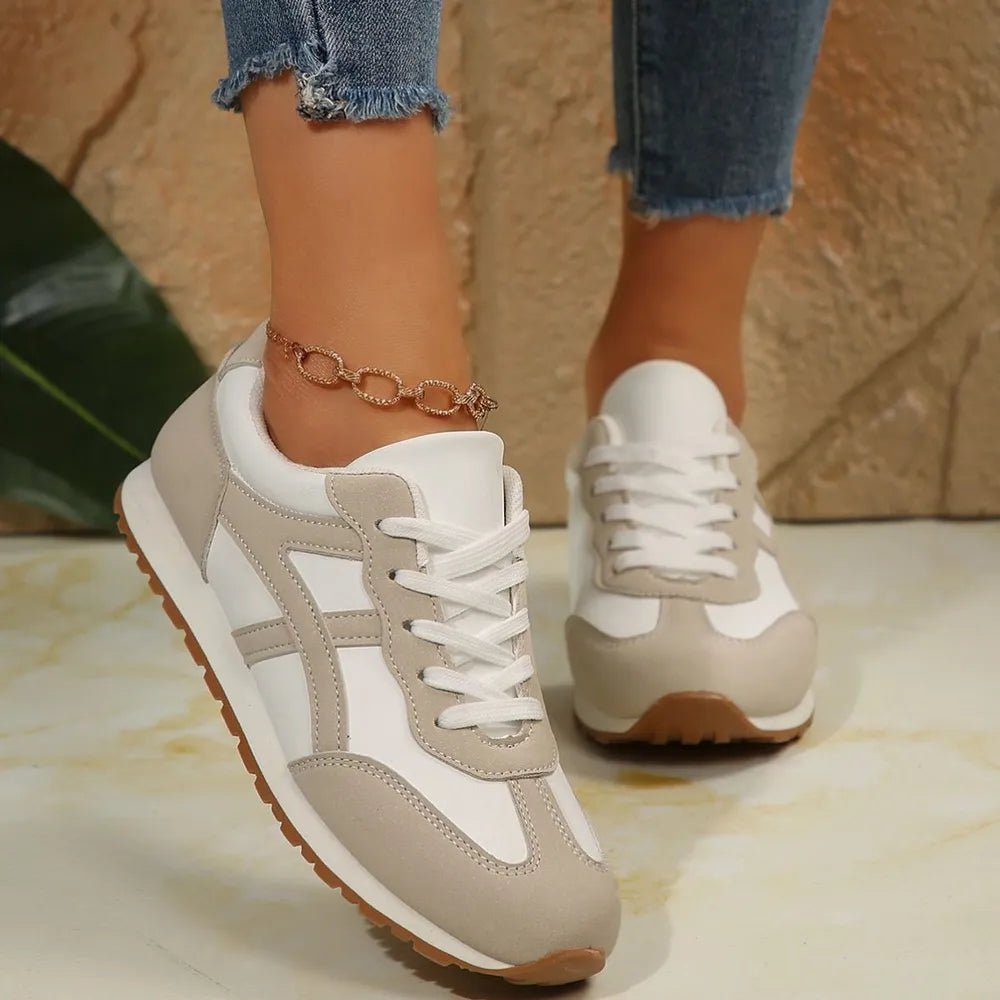Contrast Lace Up Round Toe Sneakers - DicartluzeDicartluzec42ec4d5 - ff60 - 4e81 - aff6 - 9ddf1d4df25c - Max
