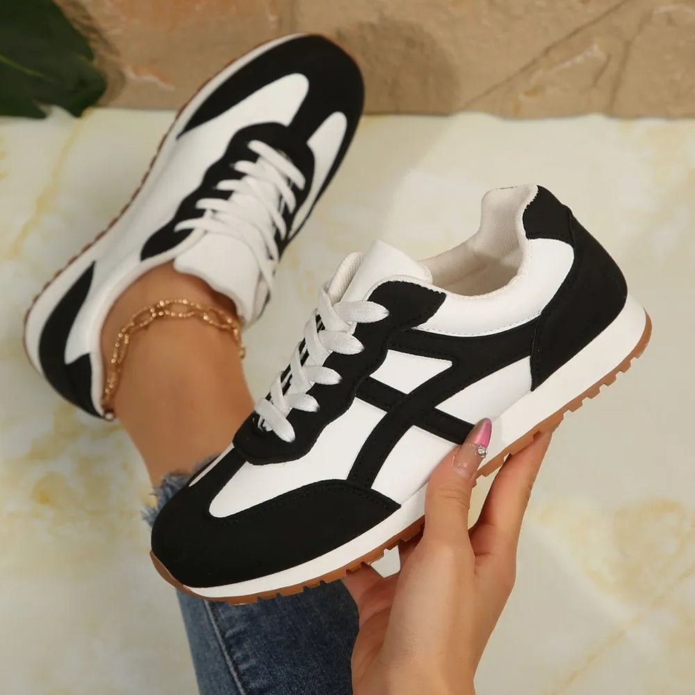 Contrast Lace Up Round Toe Sneakers - DicartluzeDicartluze9a07c0a6 - 9cb2 - 4d31 - b244 - 388e340209c7 - Max