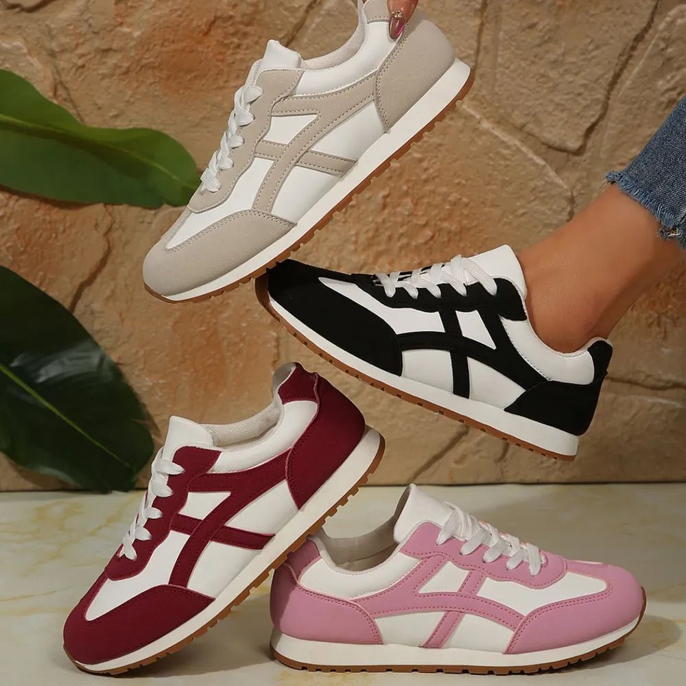 Contrast Lace Up Round Toe Sneakers - DicartluzeDicartluzed5d0c0c8 - 8a17 - 48e3 - 958a - 441faa782125 - Max