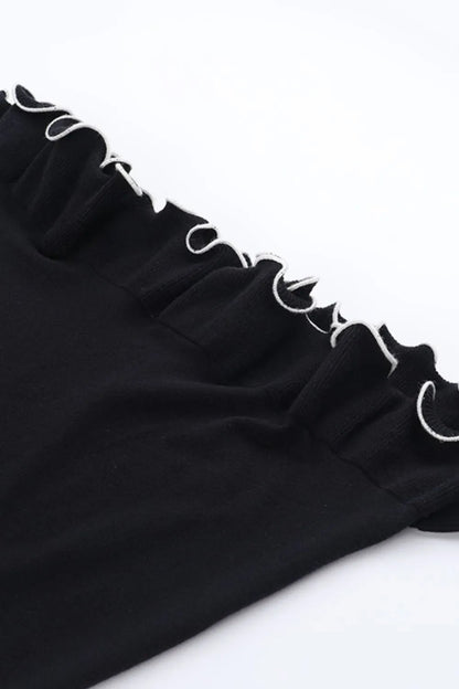 Contrast Trim Long Sleeve Mini Dress - DicartluzeDicartluzed5ce23f4 - d841 - 4101 - 9ed9 - 433081f5e25b - Max