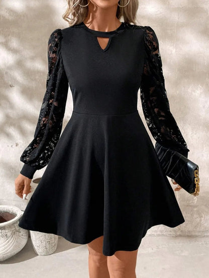 Cutout Lace Long Sleeve Mini Dress - DicartluzeDicartluze61f69a80 - 3aed - 4907 - 9231 - f7e1f5e9d590 - Max