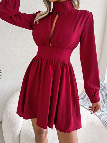 Cutout Turtleneck A - Line Mini Dress - DicartluzeDicartluze21643b2e26ea4e739dabbc936cd648a9 - Max