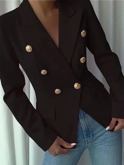 Decor Button Lapel Collar Blazer - DicartluzeDicartluzedccf5059c2174815b2820b7bef78db40 - Max - Origin
