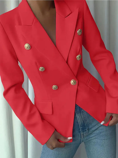 Decor Button Lapel Collar Blazer - DicartluzeDicartluze35d5e620d01d4c2eb9b23d516c2486fe - Max - Origin