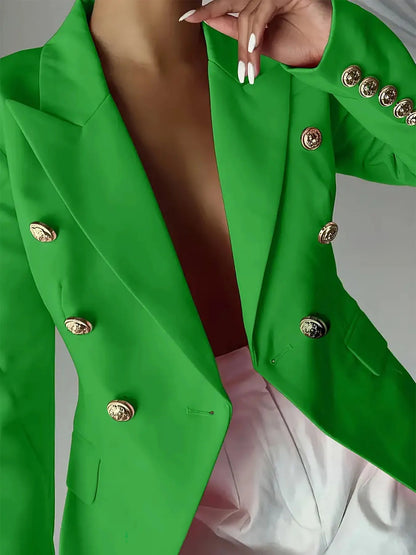 Decor Button Lapel Collar Blazer - DicartluzeDicartluze4dfd2111733b4b49bead278179d95811 - Max - Origin