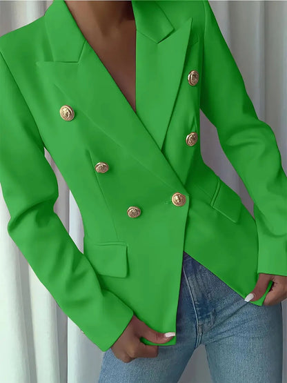 Decor Button Lapel Collar Blazer - DicartluzeDicartluzeedc9212dfde94066b81614b487f24f16 - Max - Origin