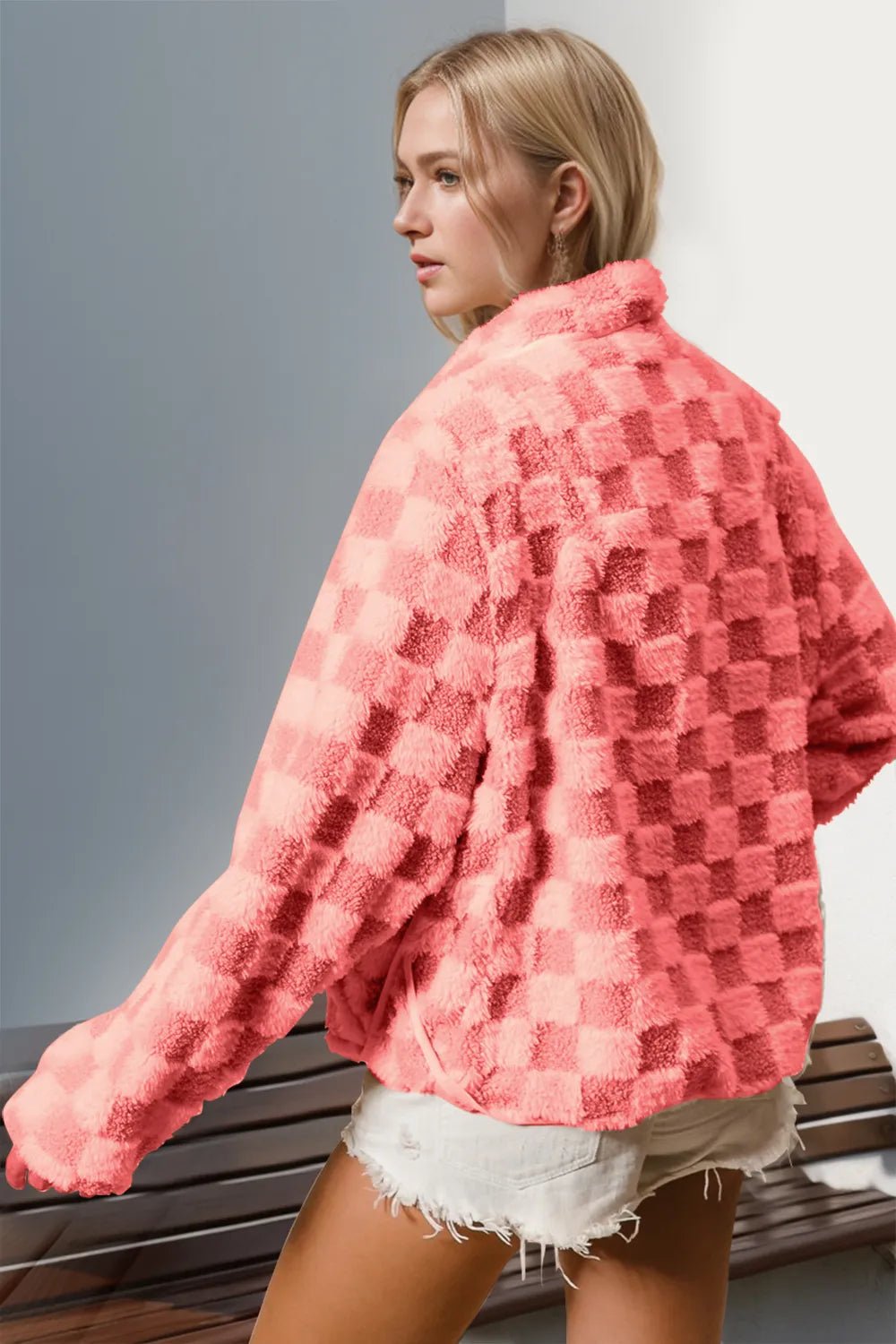 Double Take Checkered Long Sleeve Fuzzy Jacket - DicartluzeDicartluze54e087d2 - b9ae - 48d2 - aae7 - 231a92d78e45 - Max