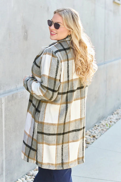 Double Take Full Size Plaid Button Up Lapel Collar Coat - DicartluzeDicartluzee0df1878 - 91ae - 4e9d - bea2 - 2e4393f8bd56 - Max