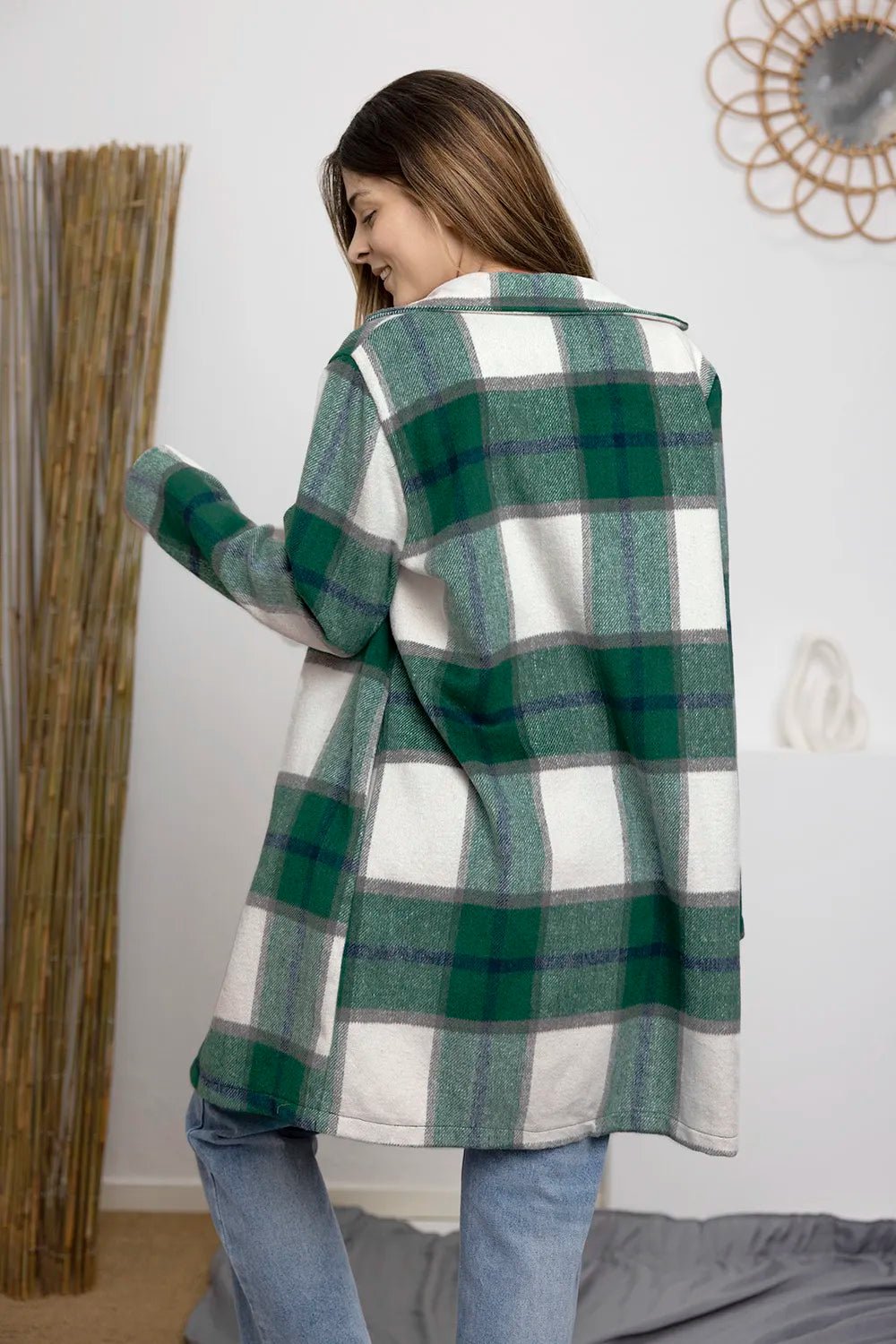 Double Take Full Size Plaid Button Up Lapel Collar Coat - DicartluzeDicartluze4293b2ad721c46ee9f057ba58bff3fa3 - Max