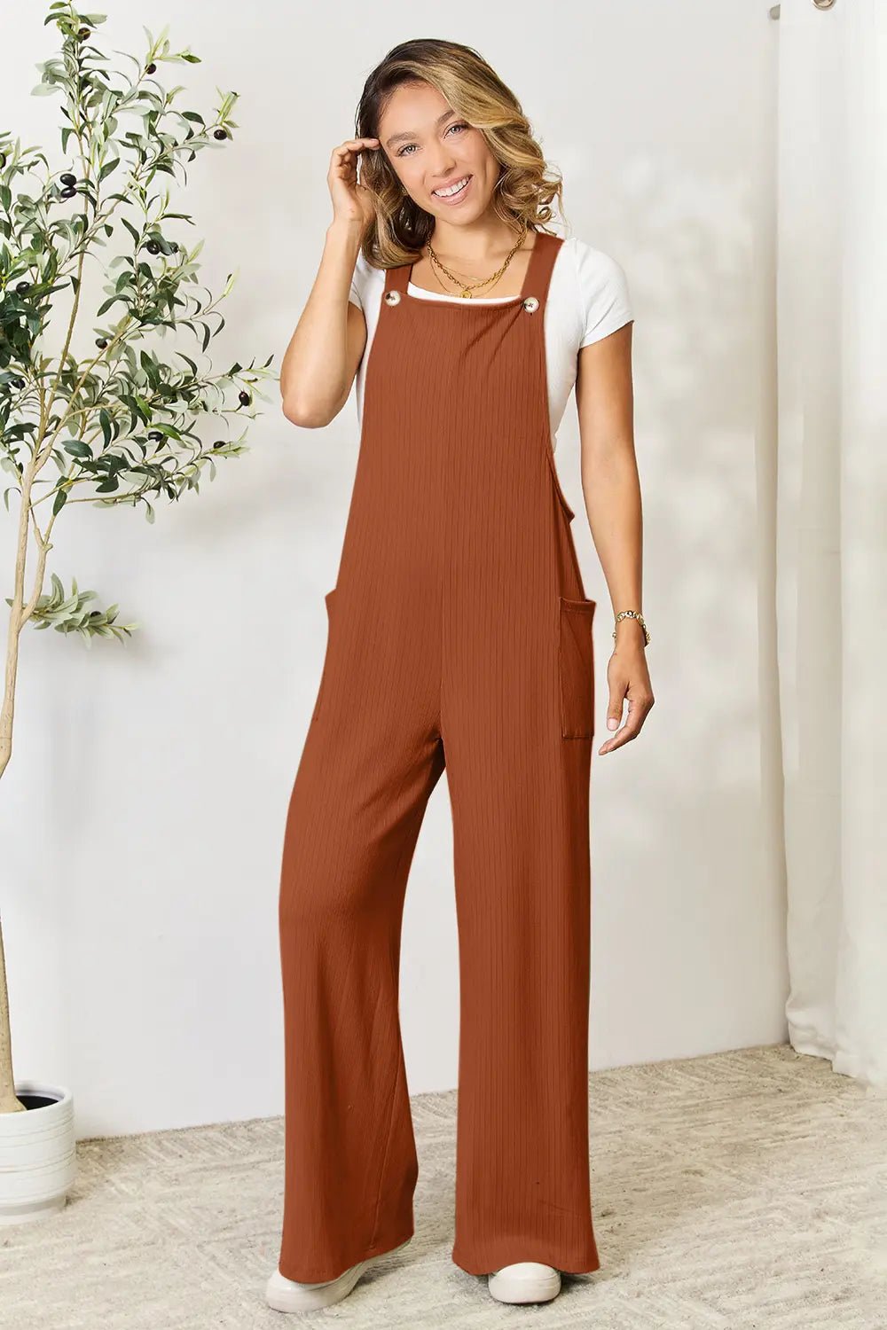 Double Take Full Size Wide Strap Overall with Pockets - DicartluzeDicartluze74e7ab59da1b4e49847de7d7e36c47ad - Max