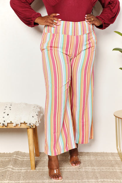 Double Take Striped Smocked Waist Pants with Pockets - DicartluzeDicartluze376a1016e3cb4653821a9f7f845edc2b - Max