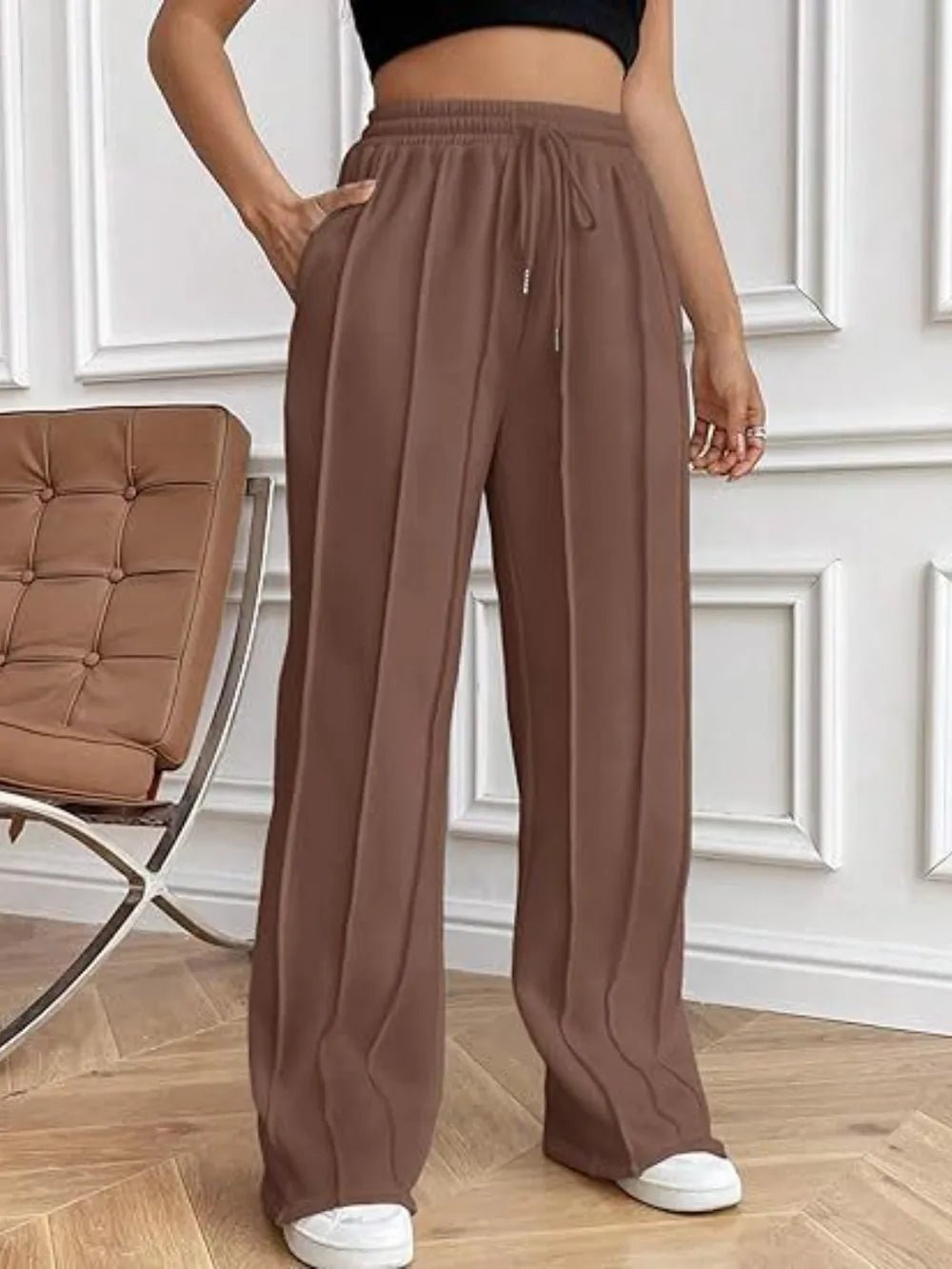 Drawstring Wide Leg Pants with Pockets - DicartluzeDicartluze8eb0315c - bb4a - 4e5b - b502 - 13c1801a80fd - Max