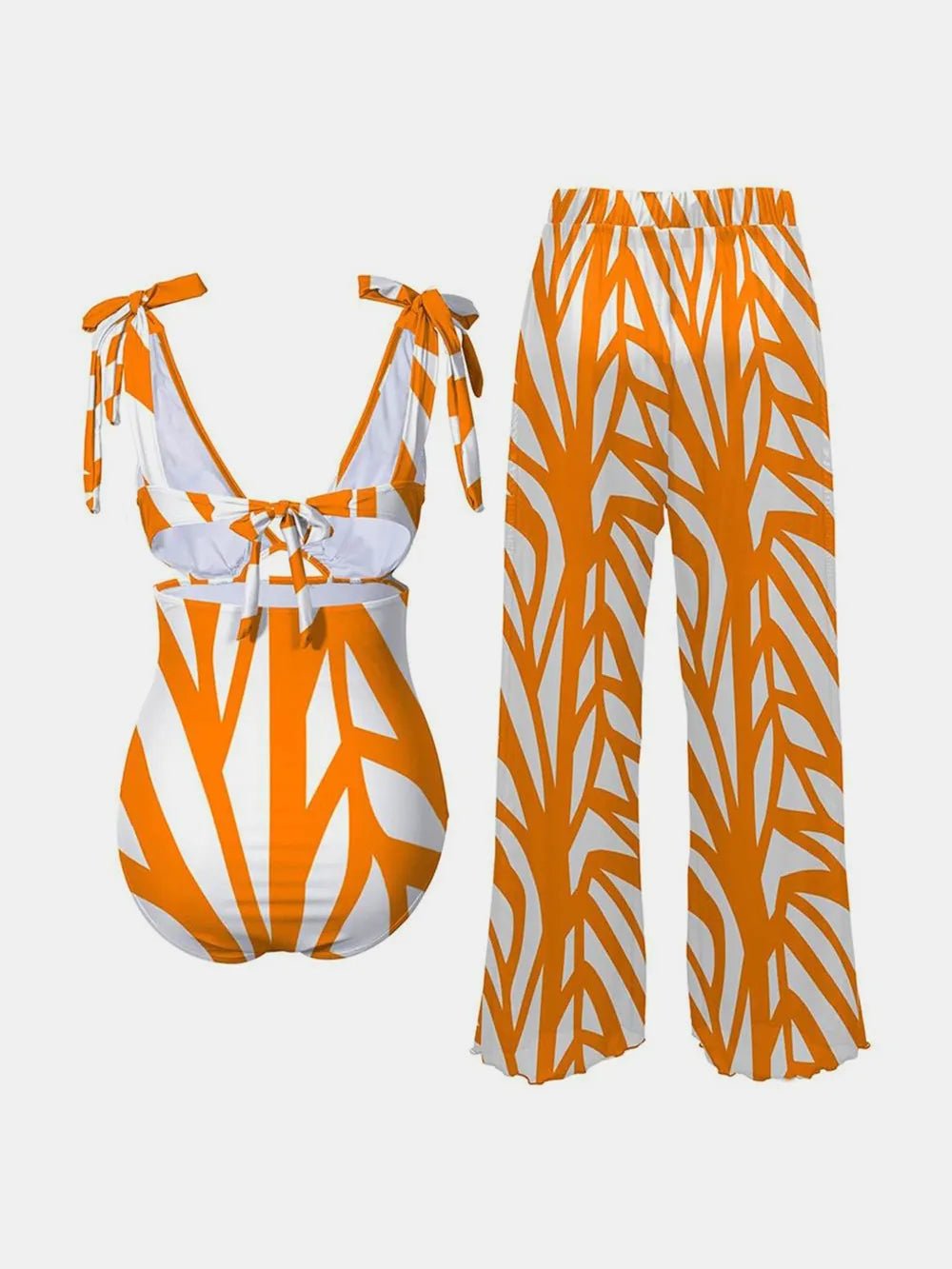 FAM - FAM Printed Tie Shoulder Swimwear and Pants Swim Set - DicartluzeDicartluzed98d3718 - f0a2 - 4829 - 8097 - bcd9fa50c2bf - Max