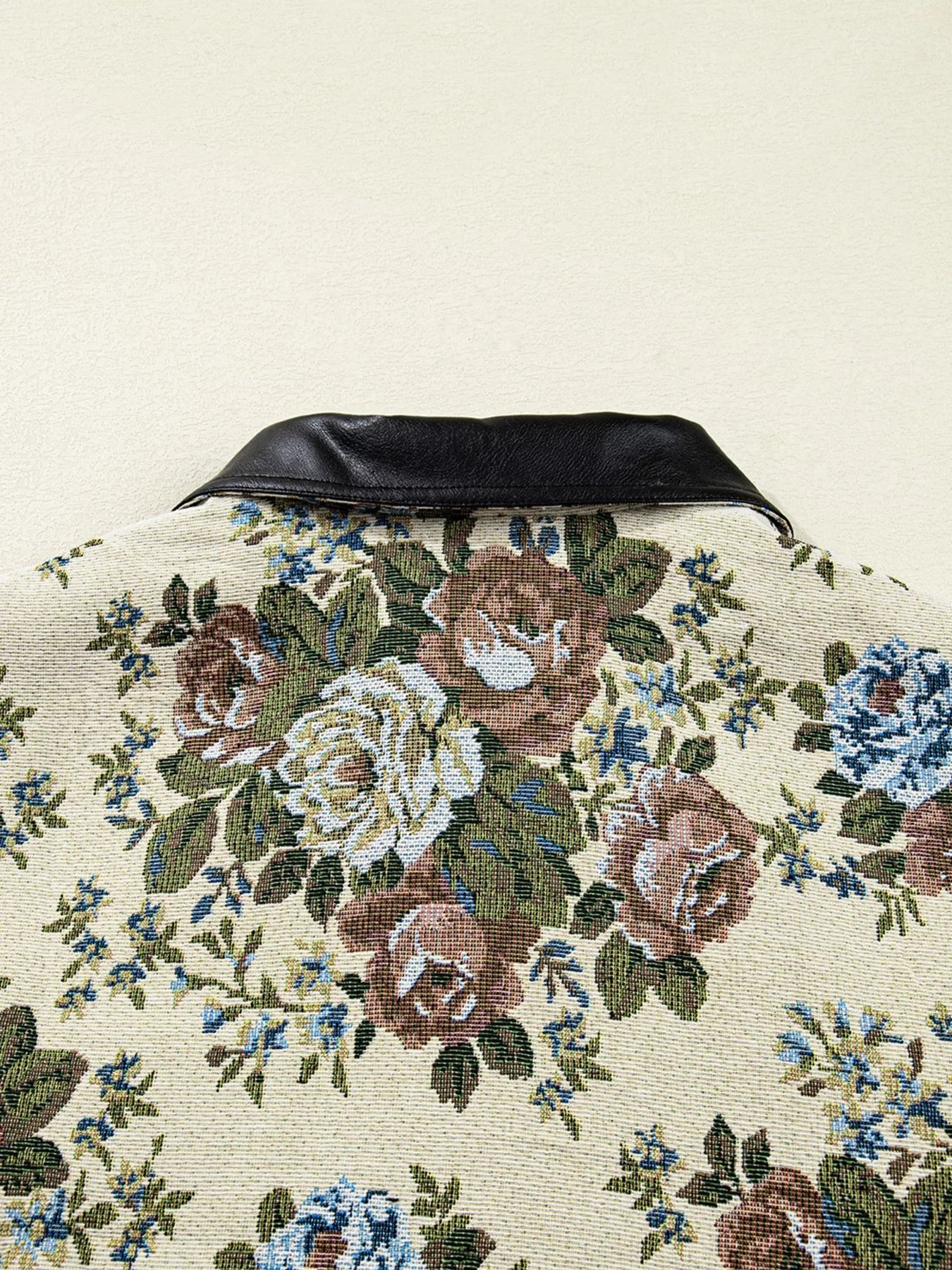 Floral Print Zip Up Contrast Collared Jacket - DicartluzeDicartluzed84ff08c57c7410d9898256ed3388ef9 - Max - Origin