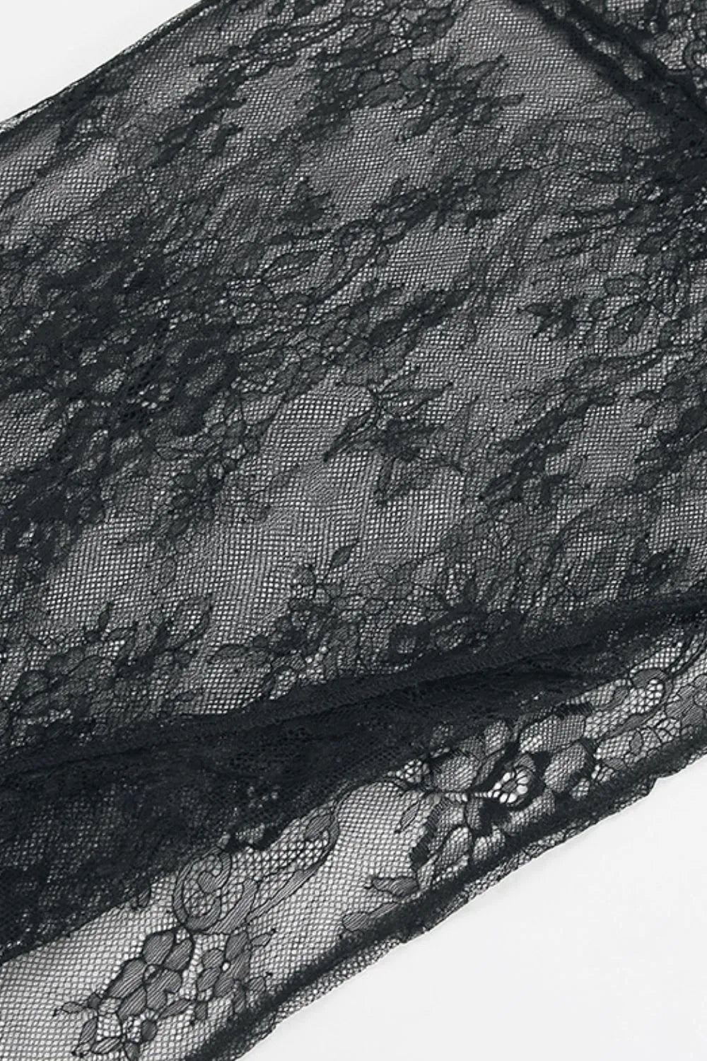 Fringe Round Neck Long Sleeve Lace Sheer Top - DicartluzeDicartluze30c5483a - c44e - 4a61 - be3c - 6942fc18004d - Max