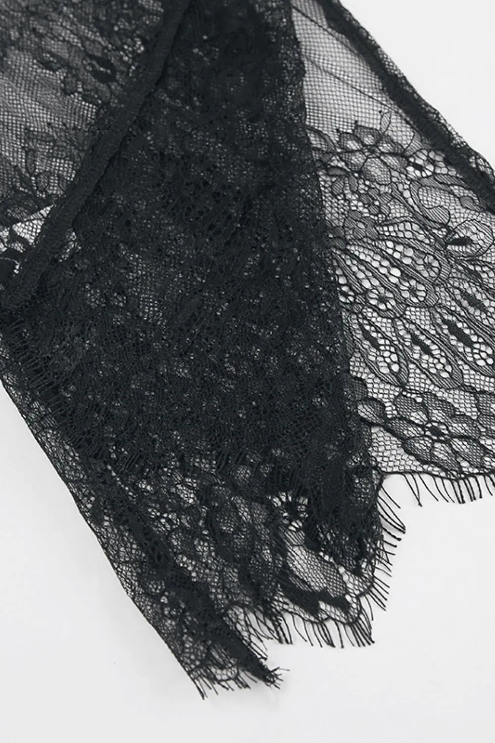 Fringe Round Neck Long Sleeve Lace Sheer Top - DicartluzeDicartluzec978c384 - cdbc - 4173 - 831e - 838474ac3d1e - Max