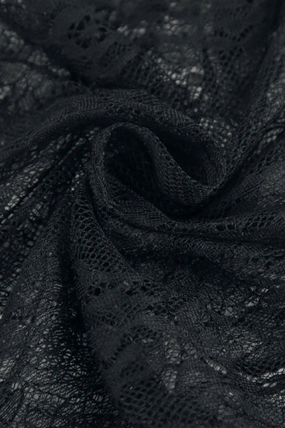 Fringe Round Neck Long Sleeve Lace Sheer Top - DicartluzeDicartluze41ef90a7 - aa42 - 45aa - ac45 - dde09b440cc3 - Max