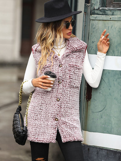 Full Size Button Down Collared Neck Vest - DicartluzeDicartluzecc00f9da800f43f8b26f47c847ccc609 - Max