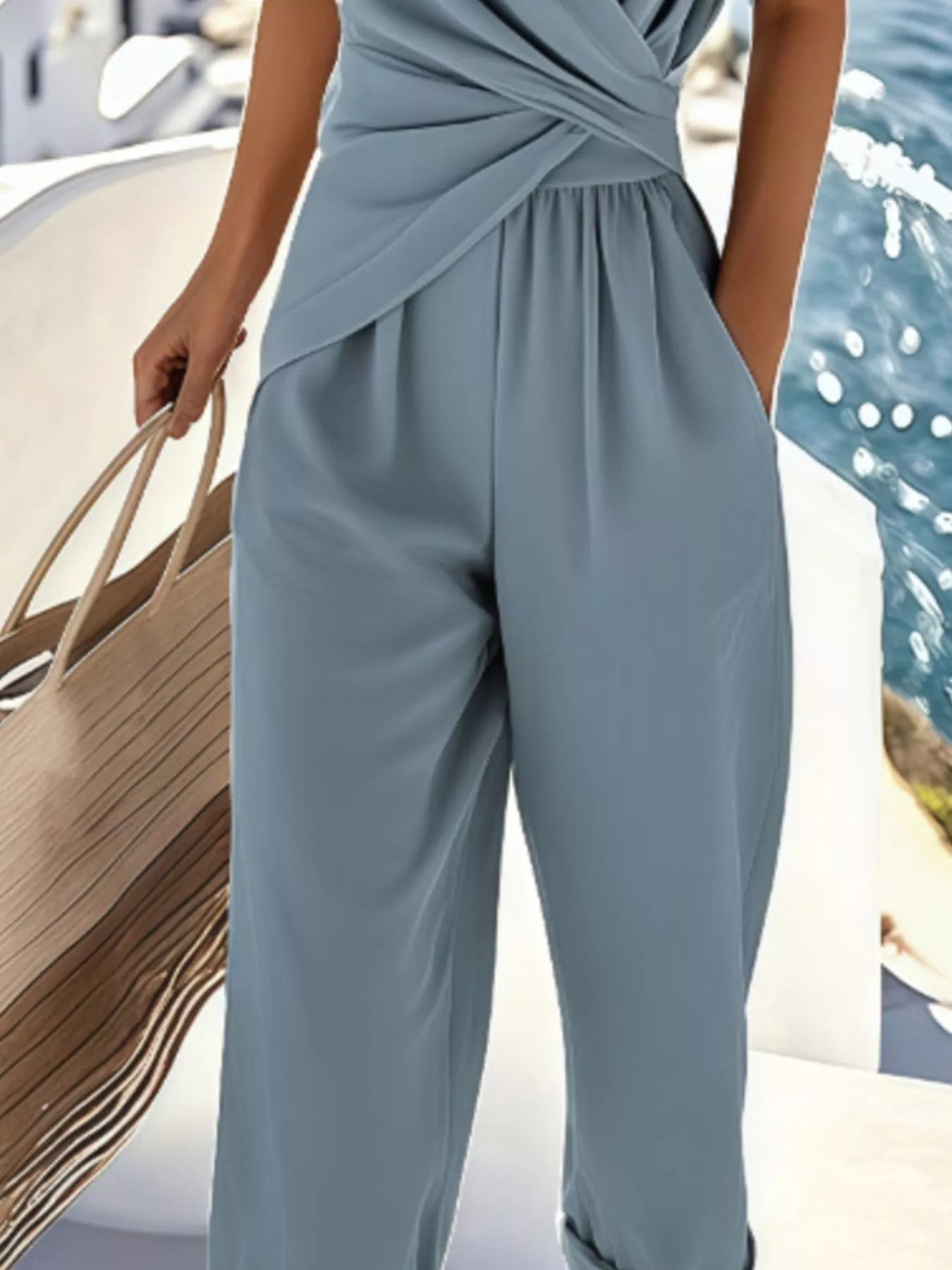 Full Size Surplice Short Sleeve Top and Pants Set Plus Size - DicartluzeDicartluzecb38d299 - 013c - 4565 - 8bb8 - c06e82f65050 - Max - Origin