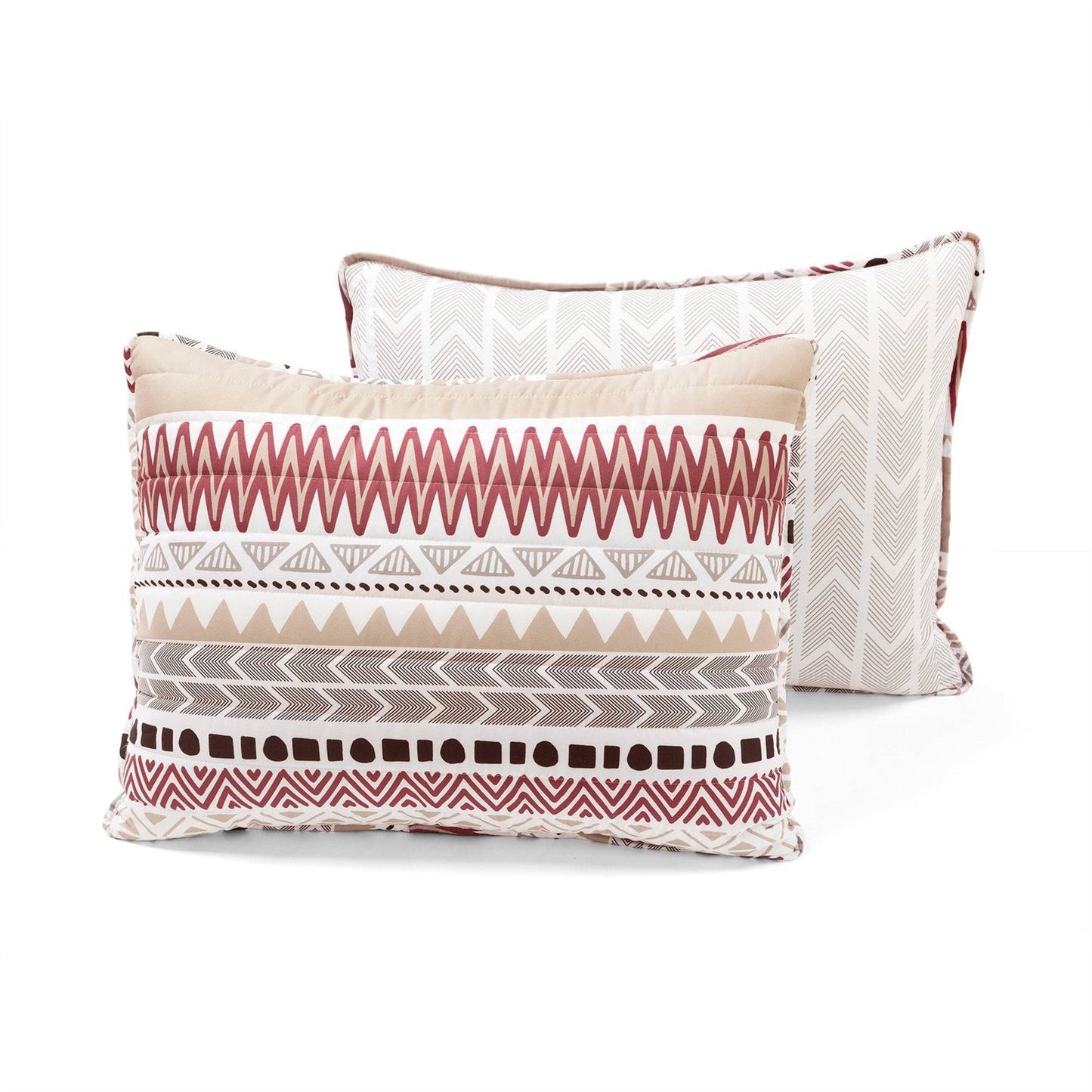 Full/Queen Lightweight Rustic Red Chevron Stripe Reversible 3 Piece Quilt Set - DicartluzeBedroom > Quilts & BlanketsDicartluzeFull/Queen Lightweight Rustic Red Chevron Stripe Reversible 3 Piece Quilt Set