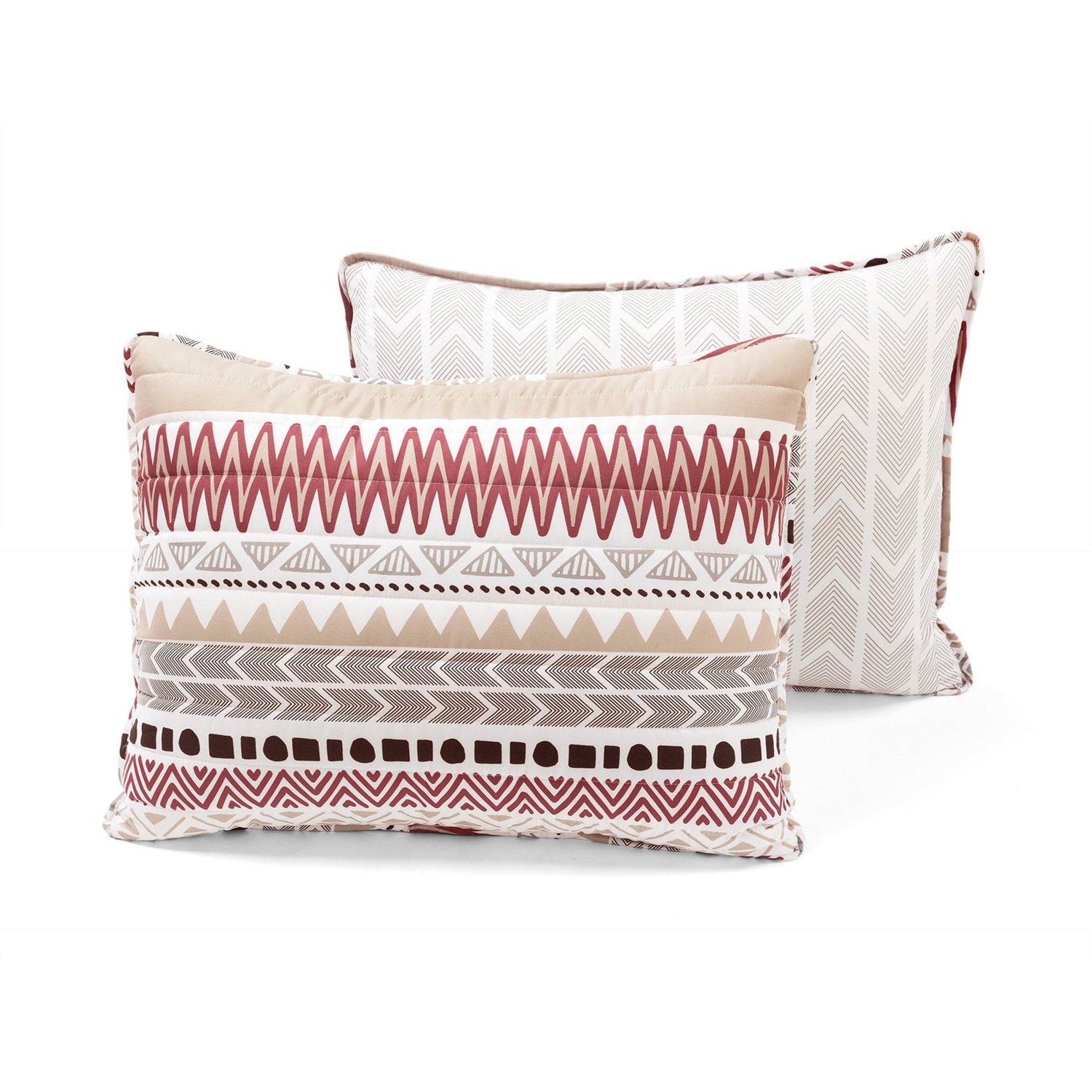 Full/Queen Lightweight Rustic Red Chevron Stripe Reversible 3 Piece Quilt Set - DicartluzeBedroom > Quilts & BlanketsDicartluzeFull/Queen Lightweight Rustic Red Chevron Stripe Reversible 3 Piece Quilt Set